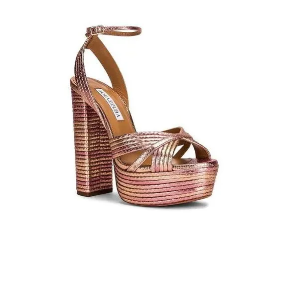 Aquazzura
Sundance Snake-Embossed Platform Sandals - Picture 4 of 10